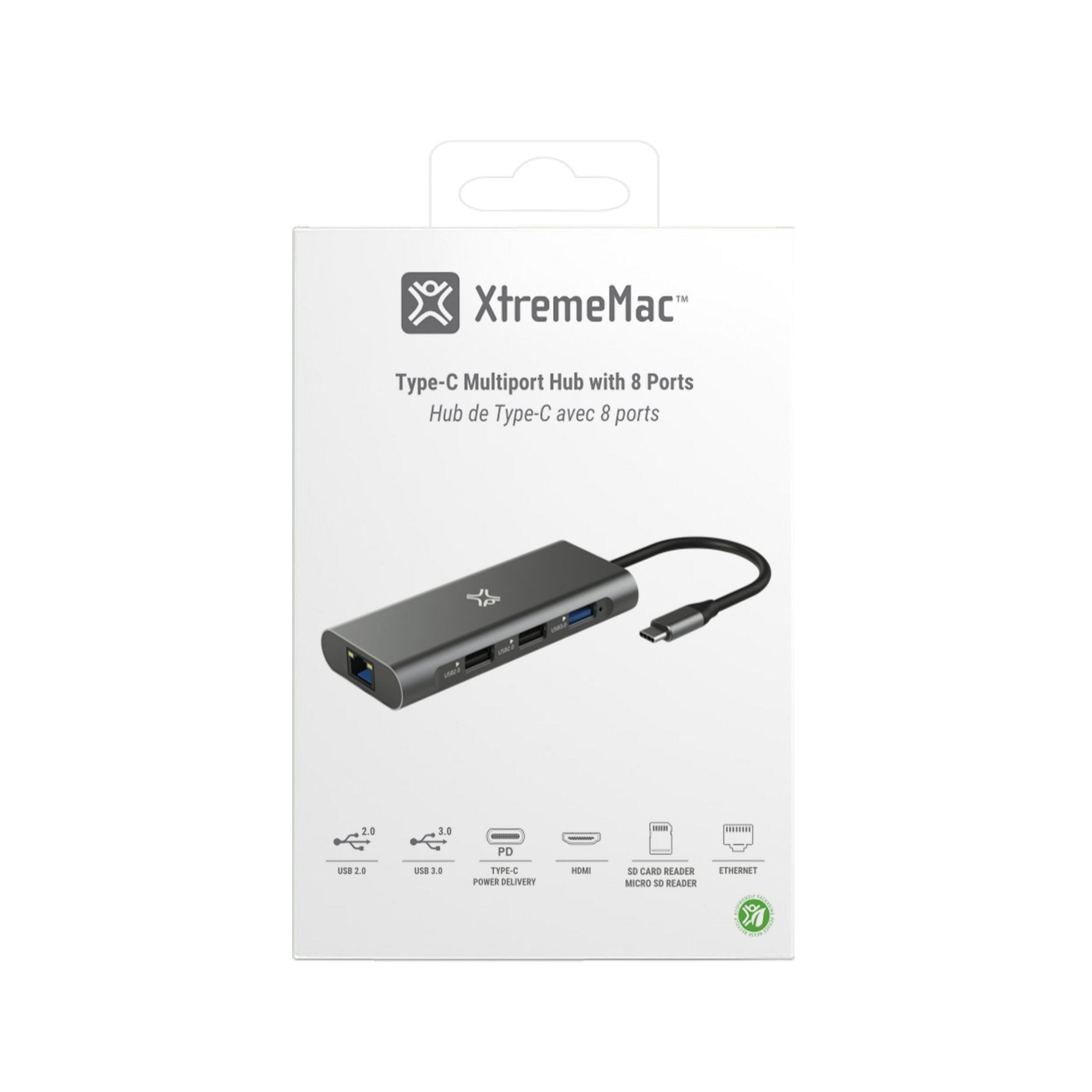 Xwh-Hub8-13 Xtrememac Hub Usb-C 8-Port