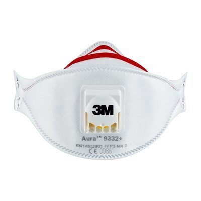 Caja 2 Mascarillas Respiradoras Aura 9332-2 Ffp3 Con Válvula 3m 7100329376