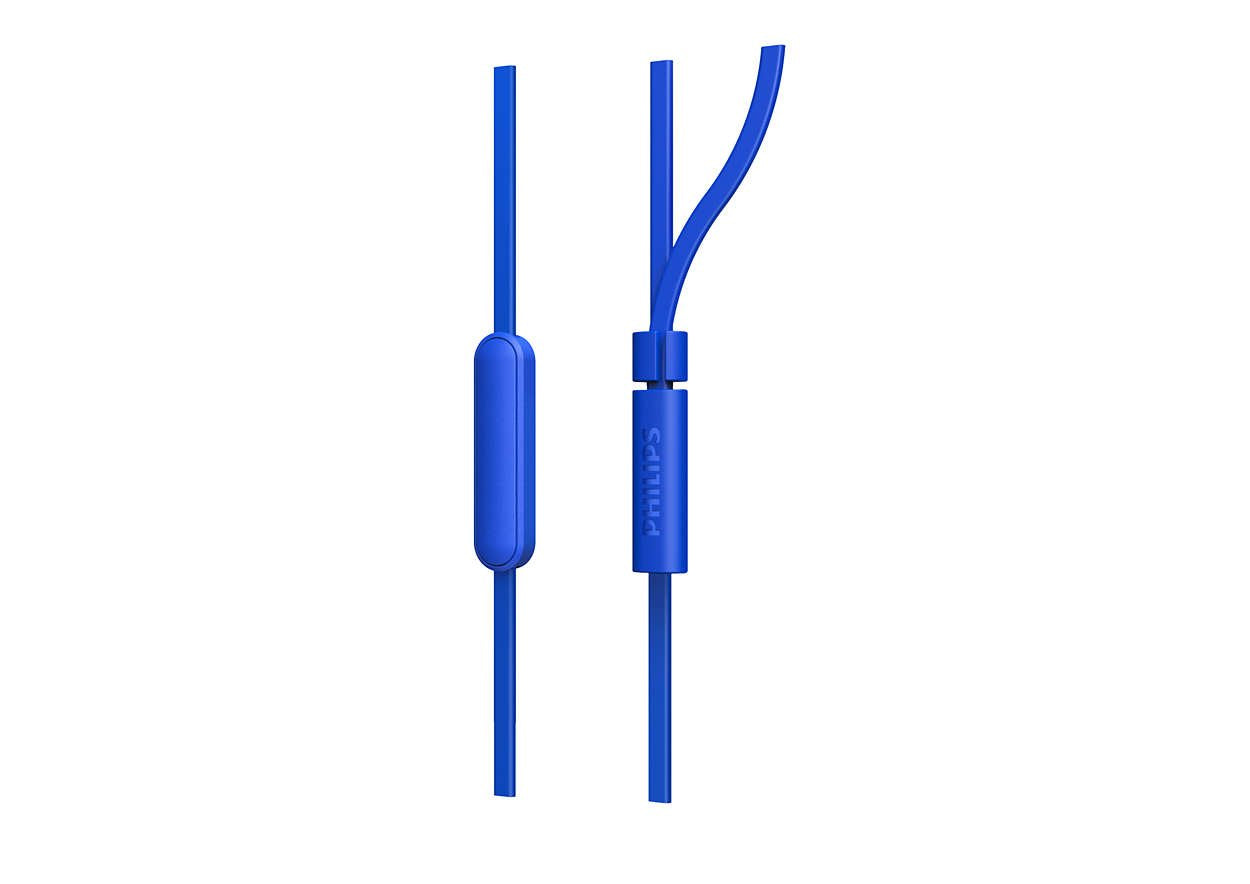 EAN 4895229110410 - Philips TAE1105BL/00 auricular y casco Auriculares Alámbrico Dentro de oído Llamadas/Música Azul imagen 3
