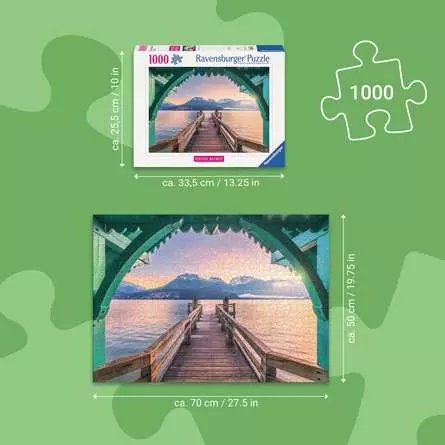 Ravensburger Puzzle Beautiful Walkways - Romantischer Steg Am Lac D'Annecy (1000 Teile) 12001762