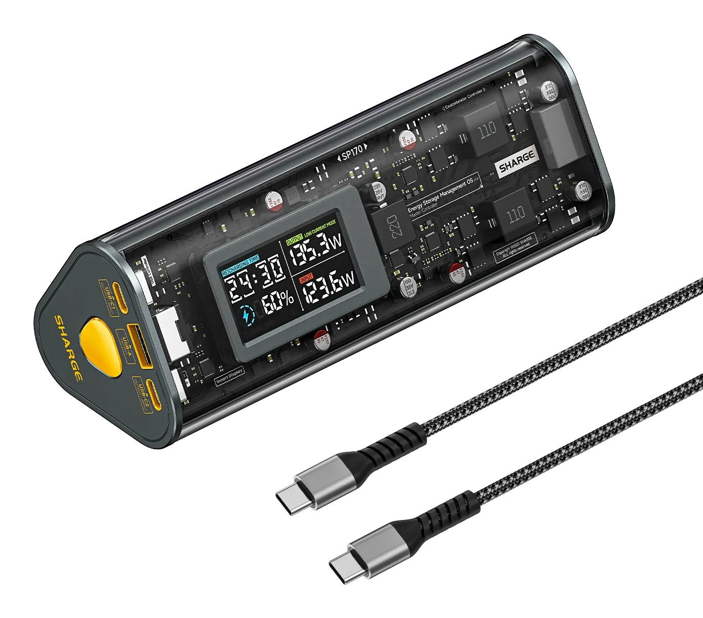 Sharge Shargeek 170 140w 24000 Mah Pantalla Inteligente Pd 3.1 - Power Bank