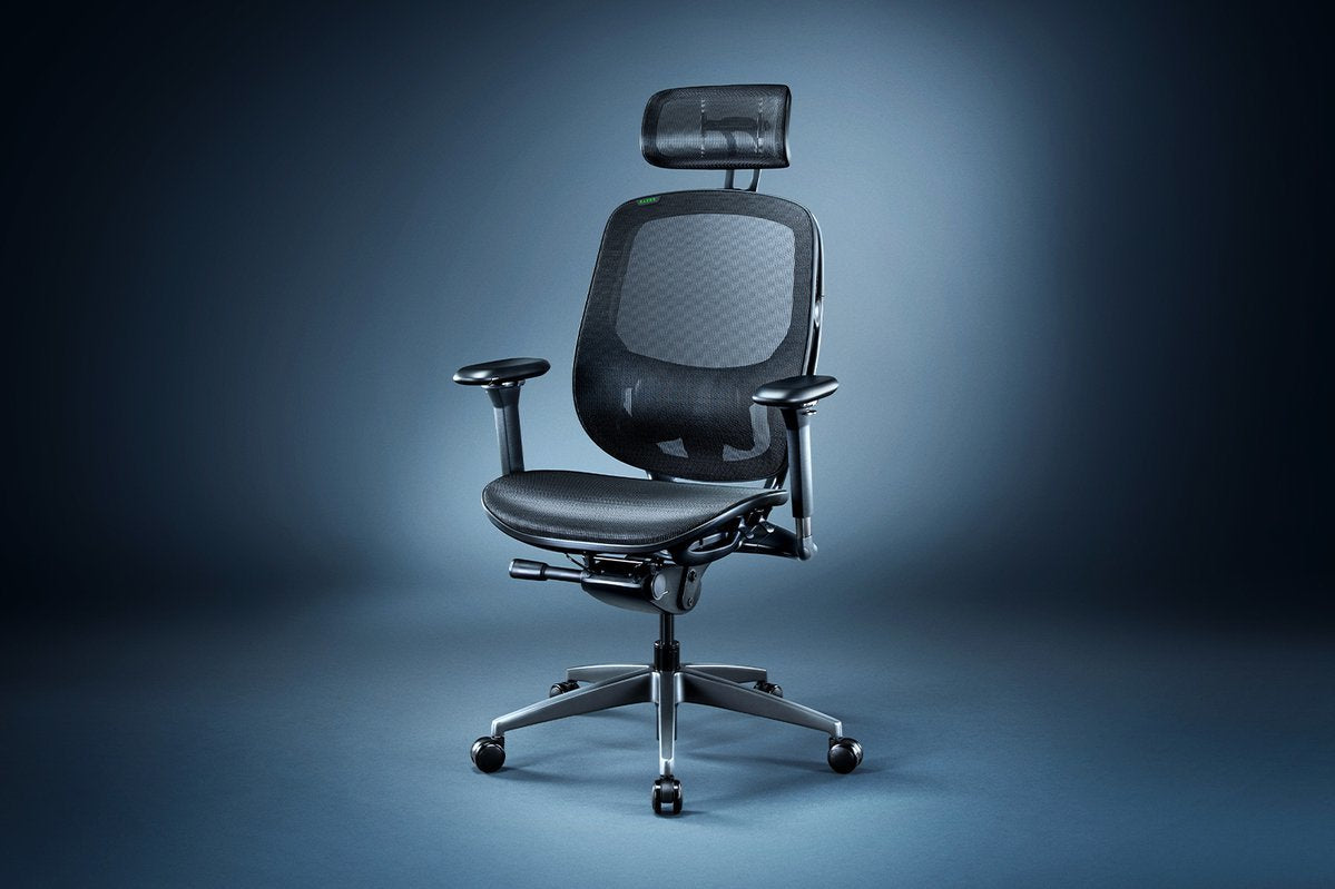 Silla Gaming Razer Fujin Pro De Malla Negra, Incluye Reposacabezas 3-D Rz38-04940100-R3g1