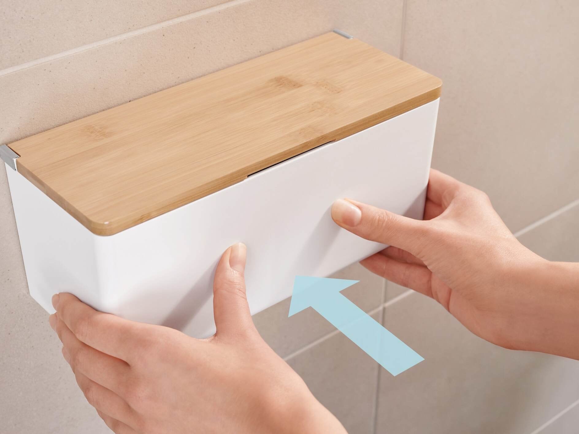 EAN 4063565154157 - TESA BABOO Beige, Blanco Plástico Organizador de baño imagen 6