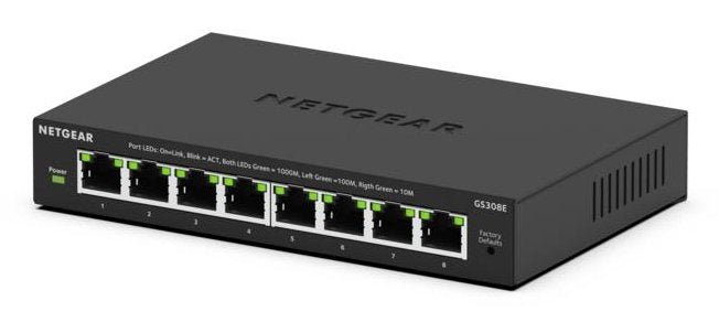 EAN 0606449170061 - NETGEAR GS308E Gestionado L2/L3 Gigabit Ethernet (10/100/1000) Negro imagen 1