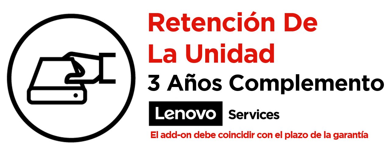 Lenovo Keep Your Drive Add On Ampliacin De La Garanta 3 Aos Para Thinkcentre M70, M70q Gen 3, M75q Gen 2, M75s Gen 2, M75t Gen 2, V50t-13, V530, V530-15