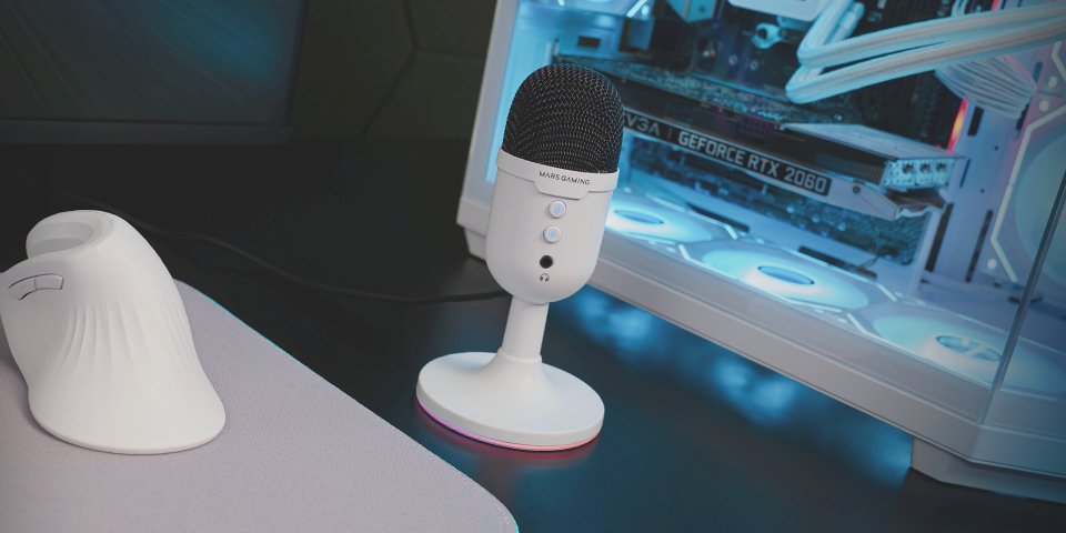 EAN 8435693109266 - Mars Gaming MMIC-CXW Negro Micrófono de superficie para mesa imagen 4