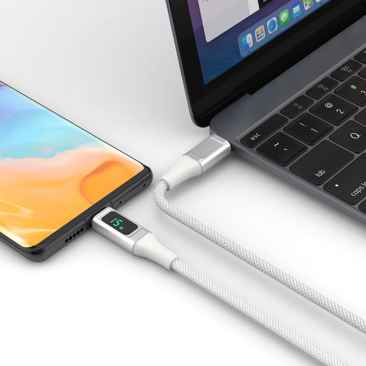 4smarts Cable Usb-C -> Usb-C Digitcord 100w 1,5m Blanco