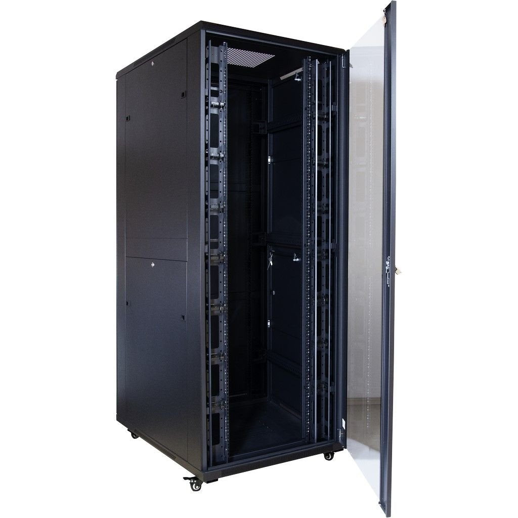 Inter-Tech 88887257 Armario Rack 42u Rack O Bastidor Independiente Negro, Armario It Negro, Rack O Bastidor Independiente, 42u, 800 Kg, Negro