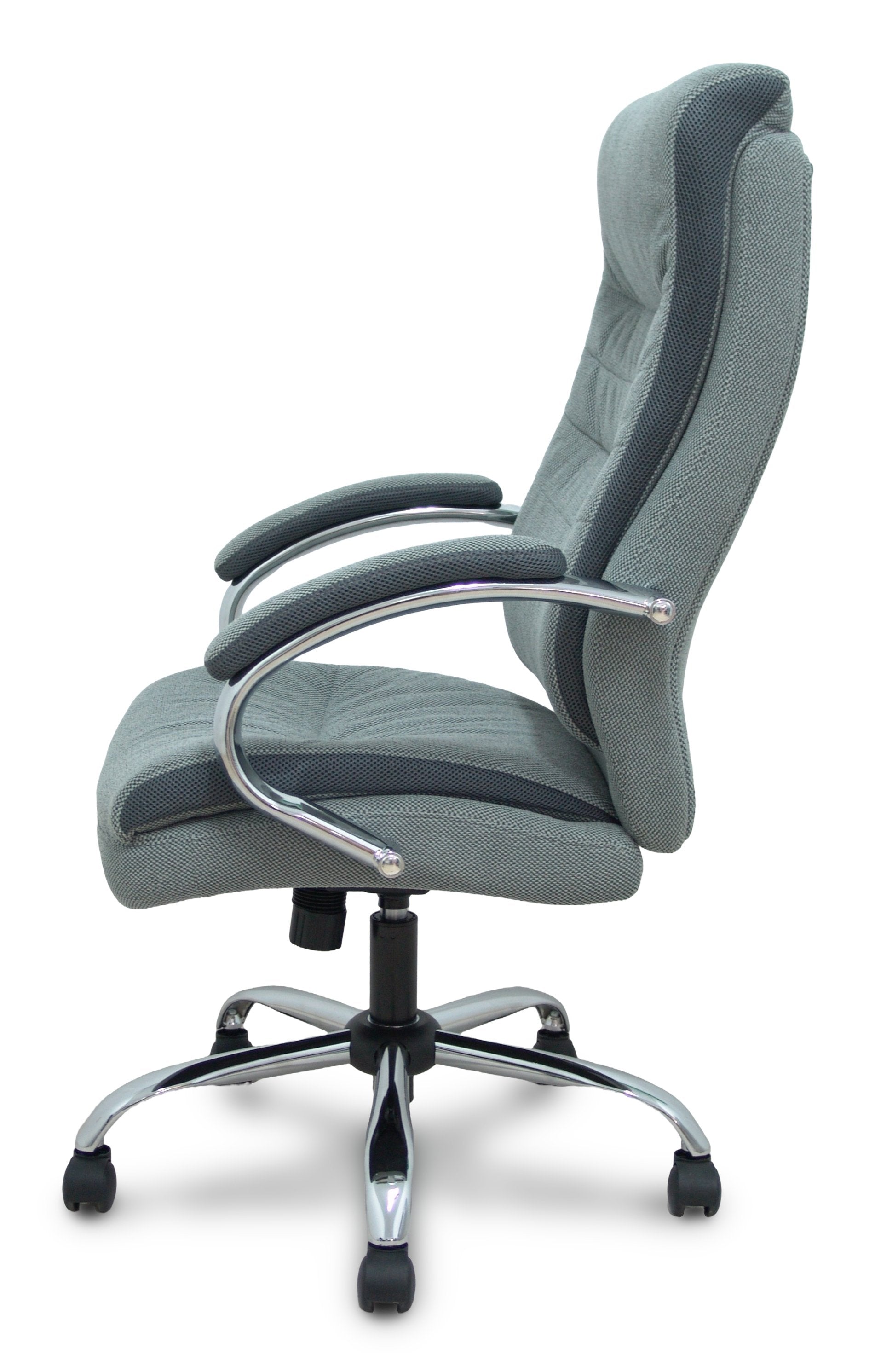Piqueras Y Crespo Forol Sillon Opti533 Basculante Tapizado Tela Color Gris Base Cromo Ruedas Nailon