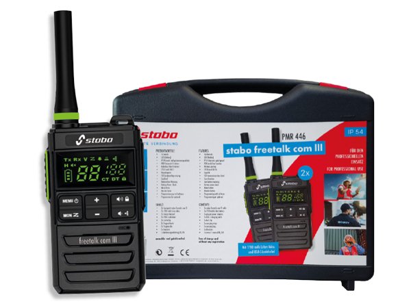 Stabo 20263 - Pmr Funkgeraet Funkoffer 2-Er Set Ip54 Negro
