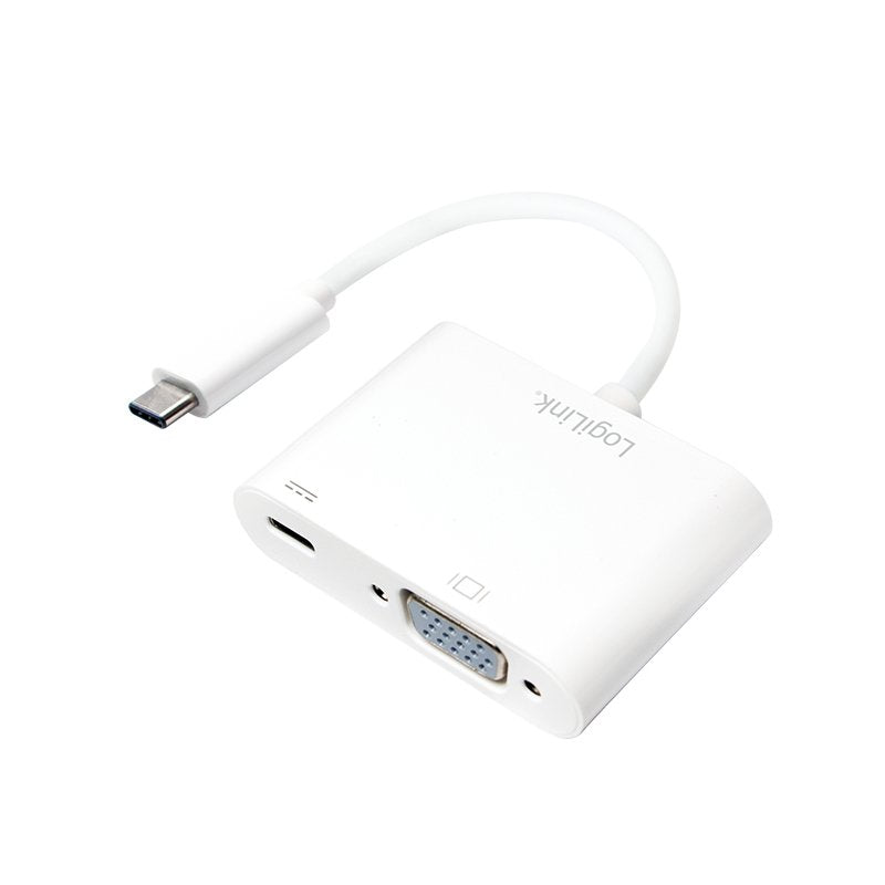 EAN 4052792038729 - LogiLink 0.14m, 2xUSB-C/VGA Adaptador gráfico USB 1920 x 1200 Pixeles Blanco imagen 1