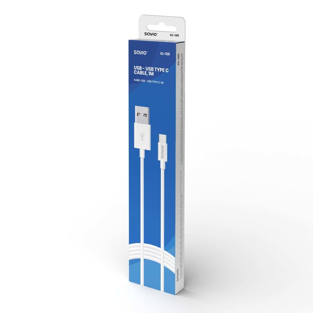 Savio Cl-125 Cable Usb 1 M 2.0 Usb A Usb C Blanco