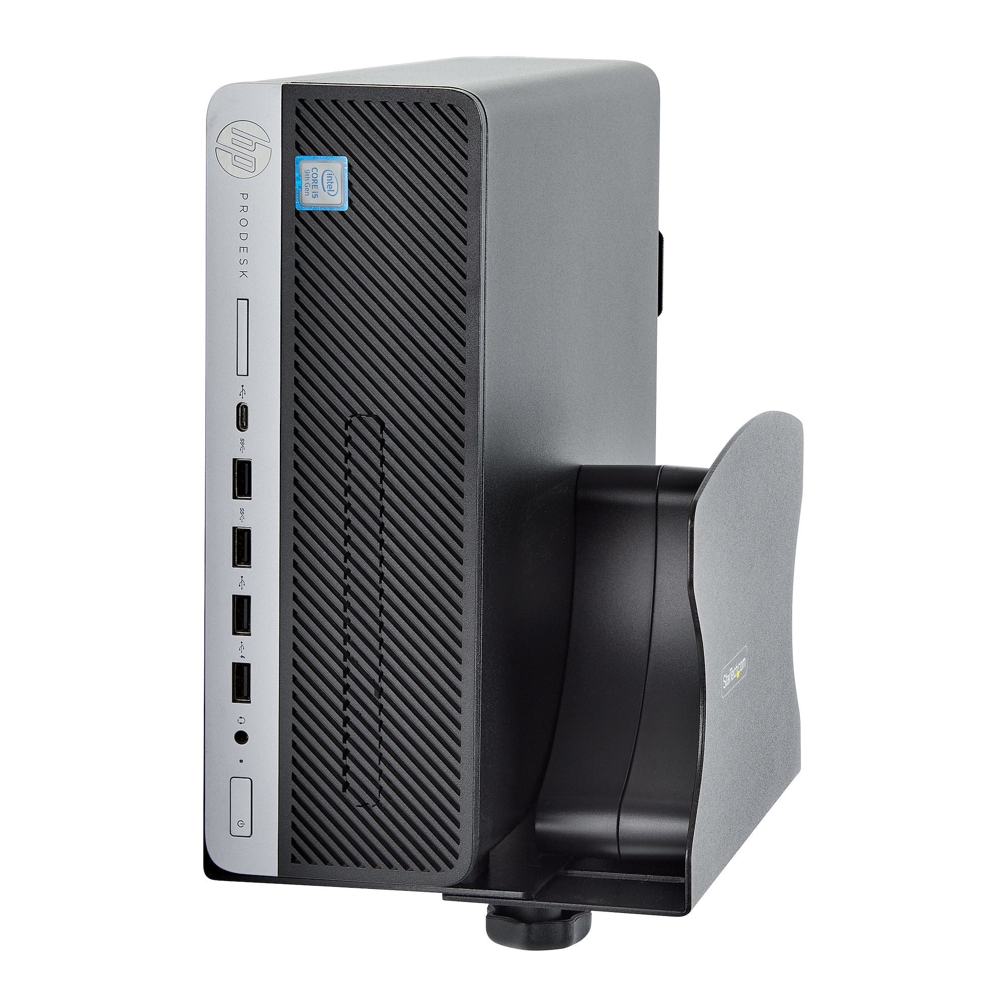 Startech.Com Pc Wall Mount Bracket For Desktop Computers Up To 40lb Toolless Width Adjustment 1.9-7.8in (50-200mm) Heavy-Duty Steel Cpu Tower/Case Shelf/Holder Includes Mounting Hardware And Spacers (2ns-Cpu-Wall-Mount) Soporte De Montaje E