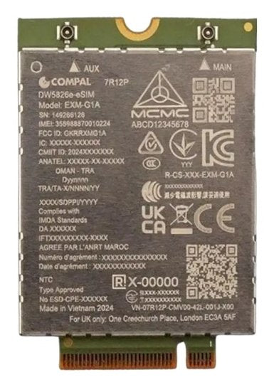Dw5826e Internal Wwan 600 Mbit/S