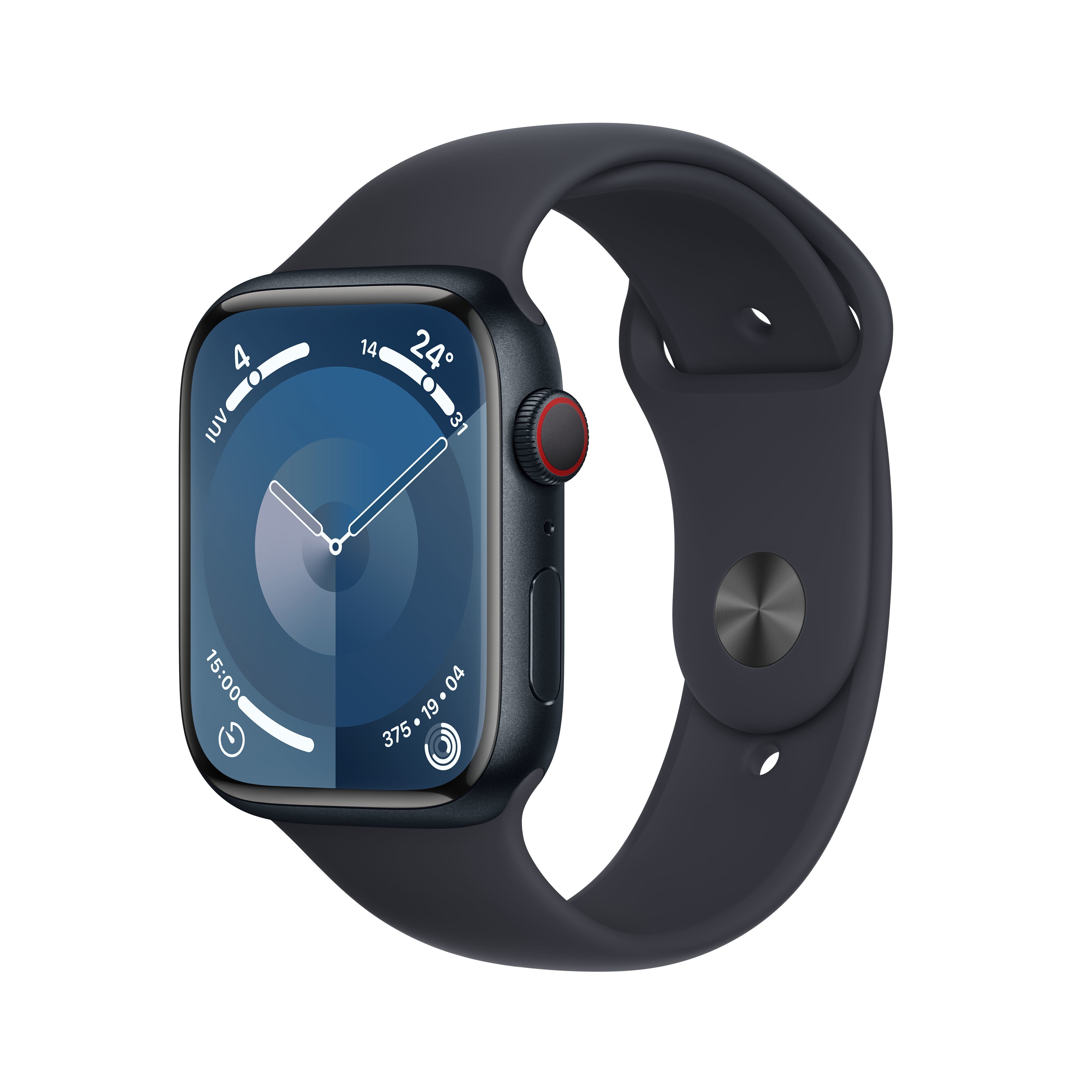 Apple Watch Series 9 Gps 45mm Cellular Caja De Aluminio Medianoche Correa Deportiva Medianoche M L