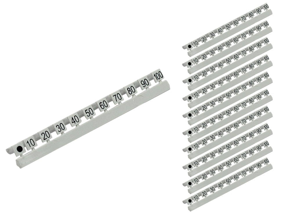 Nummer Markierungen Para Lc Lwl Cable, Markierung 10 Hasta 100 In Zehnerschritten, 10er Set, Good Connections®