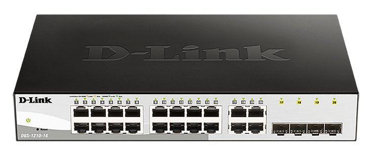 D-Link Switch Dgs-1210-16 Semigestionable 12 Puertos Giga + 4p Giga Combo Para Rack