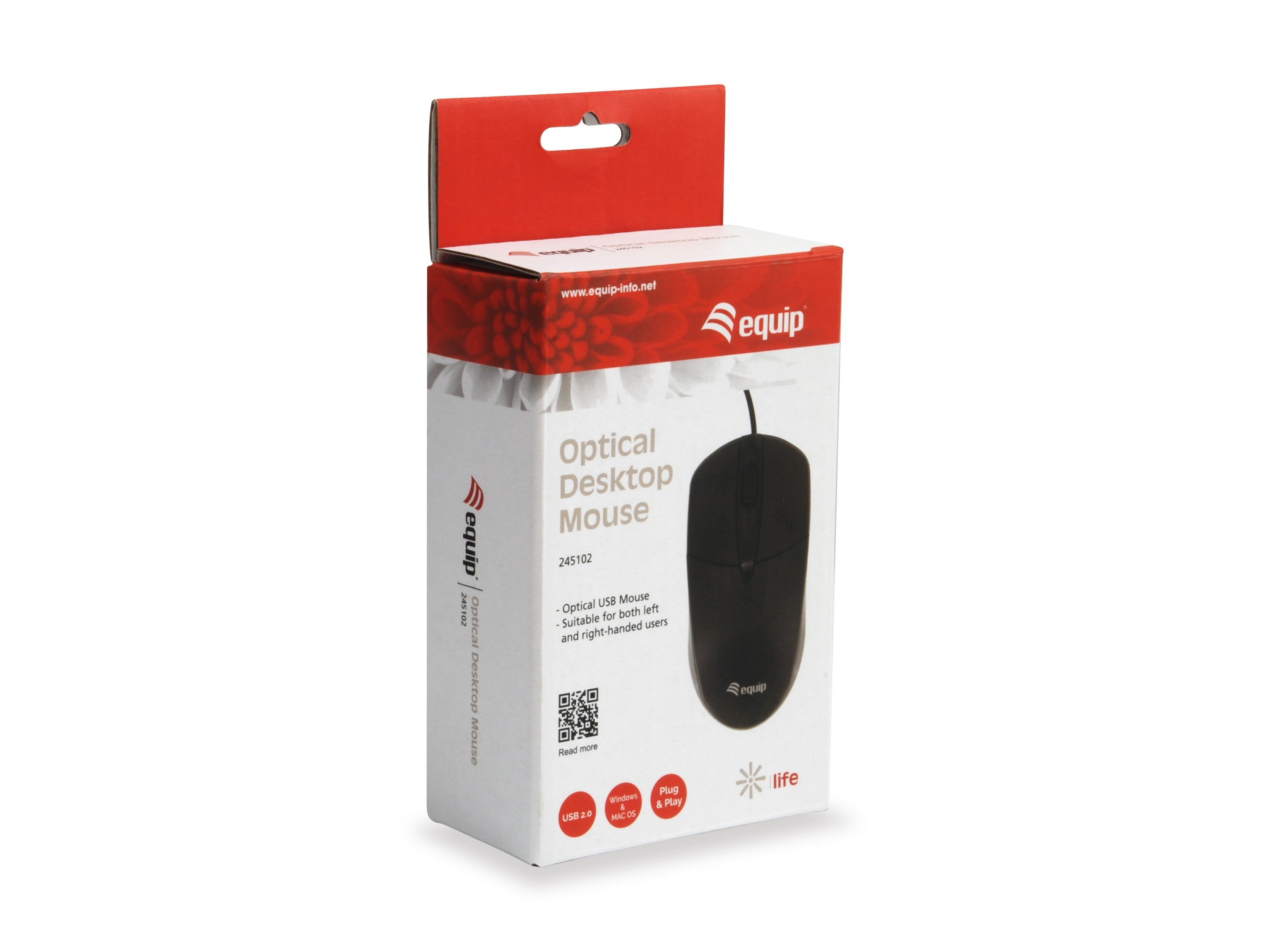 EAN 4015867208533 - Equip 245102 ratón Oficina Ambidextro USB tipo A Óptico 1000 DPI imagen 2
