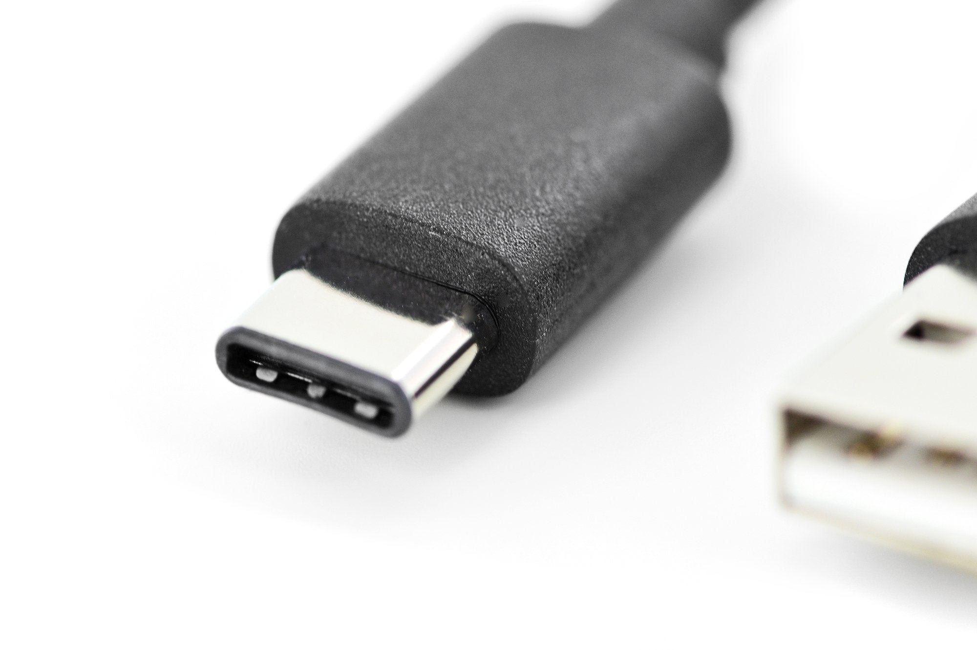 EAN 4016032455233 - Digitus AK-300154-010-S cable USB USB 2.0 1 m 2 x USB A USB C Negro imagen 2