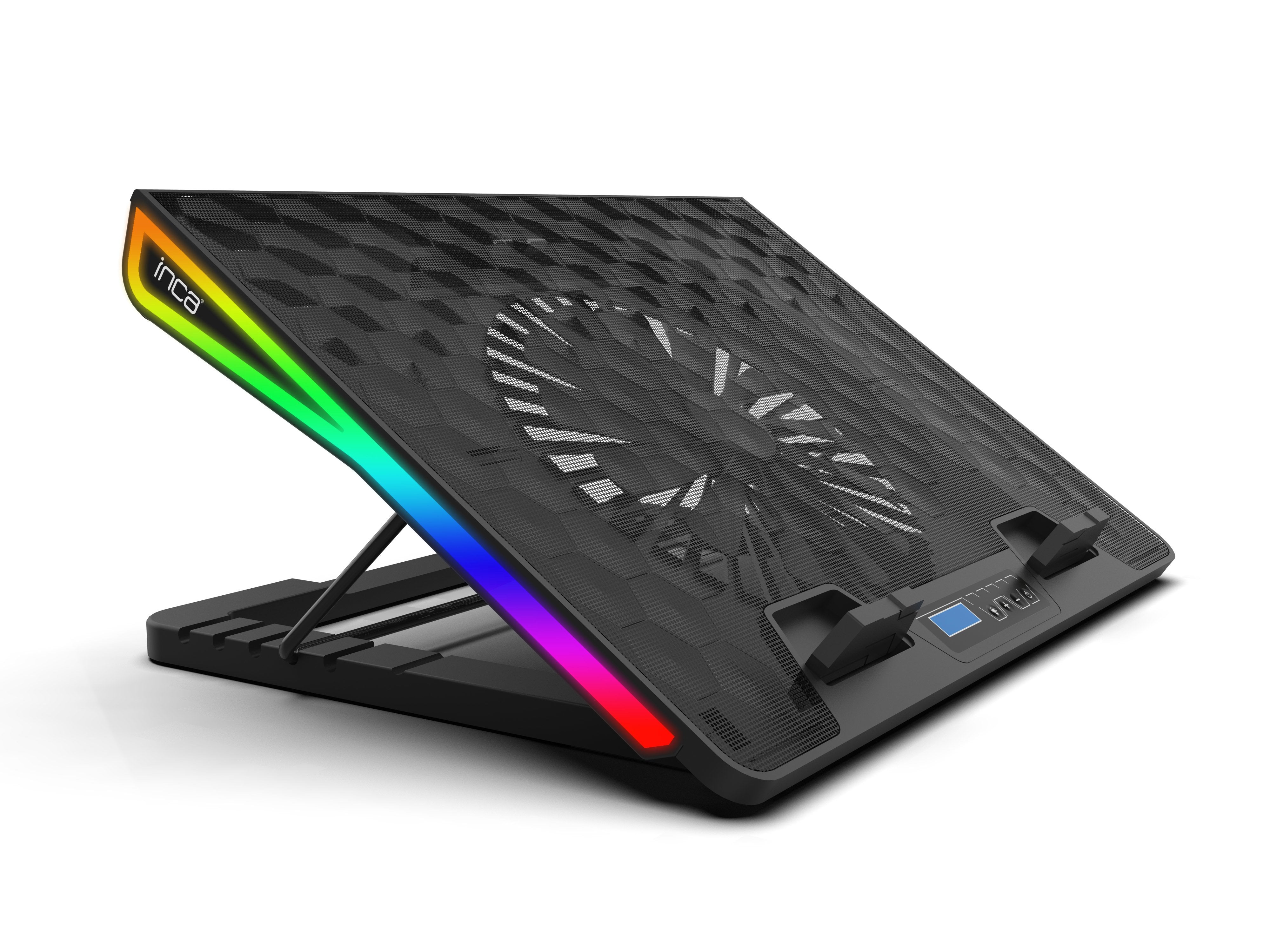 Base Refrigeracion Inca Arrax Ser.Big Fan,Rgb Frame,Lcd Pan,7 Rgb Mode