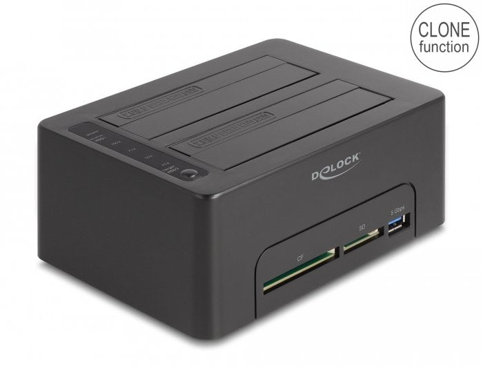 Usb Dual Dockingstation Für 2 X Sata Hdd Ssd Mit Klon Funktion Und Card Reader + Zusätzlichem Usb Port