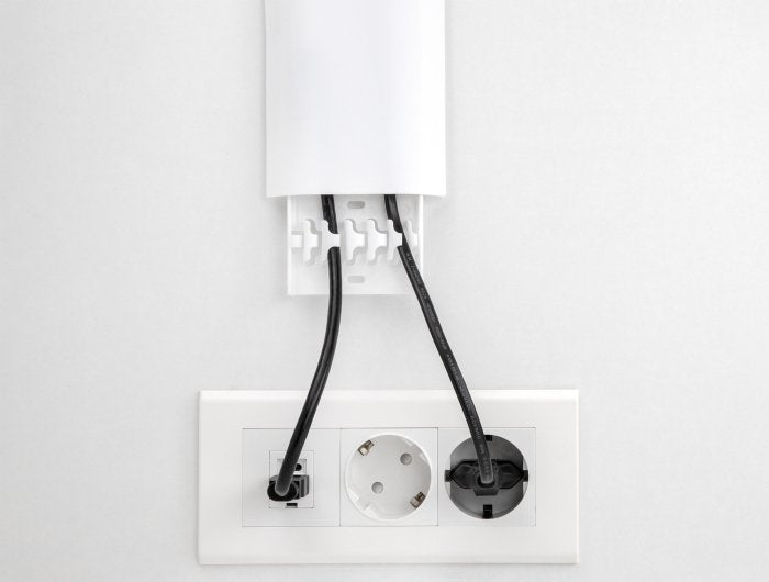 Delock Cablekanal Selbstklebend Mit Cablebefestigung 85 X 10 Mm - Länge 300 Mm 2 Stück Weiss