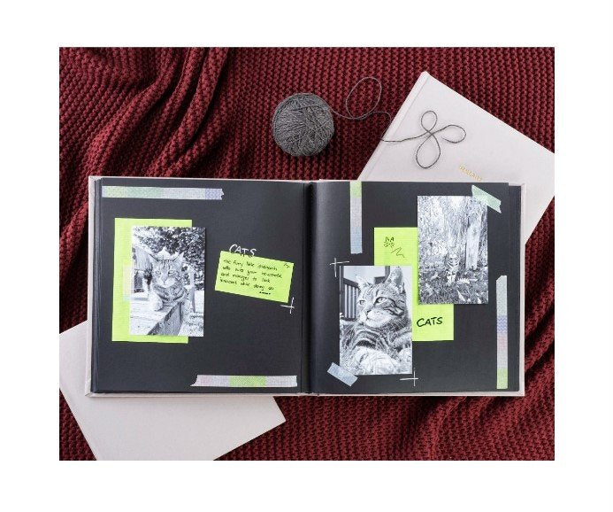 Hama Jumbo Memories Grau 30x30 50 Schwarze Seiten 7683