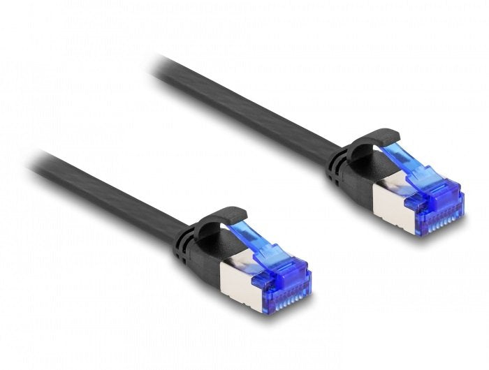 Delock Rj45 Flachband Cable De Red Macho A Macho Cat.6a Flexibel 1 M Negro