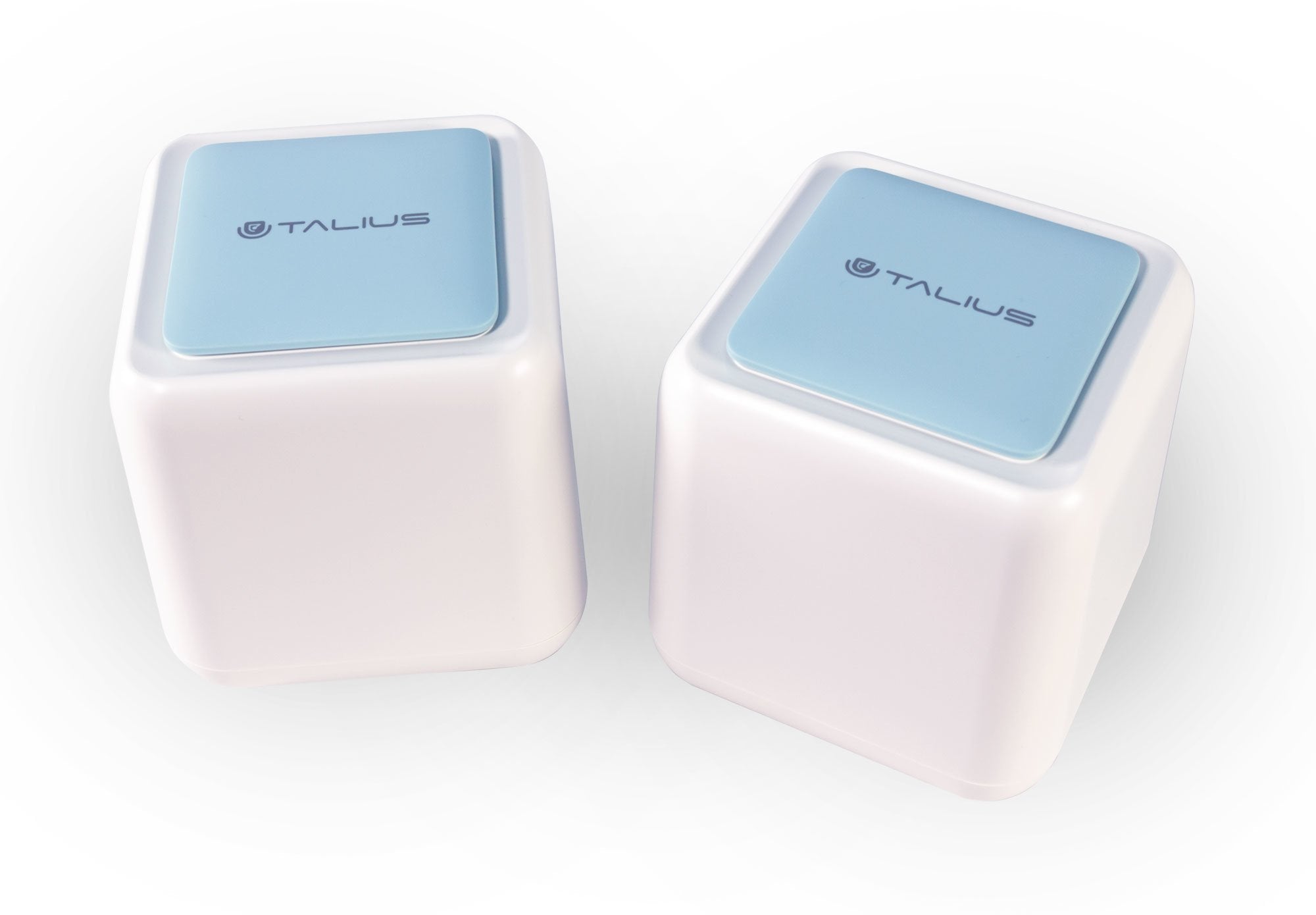 Talius Sistema Wifi Mesh Pack 2 Dispositivos Ac 1200 Gigalan Dual Band - Sensor Tactil - 1x Lan, 1x Wan - Color Blanco/Azul
