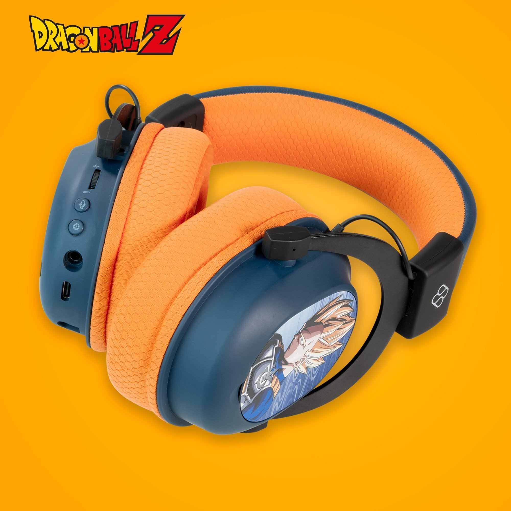 Auriculares Fr-Tec Dragon Ball Gaming Trimodo Con Microfono Integrado - Bluetooth, Usb 2.4ghz Y Jack 3.5 - Diadema