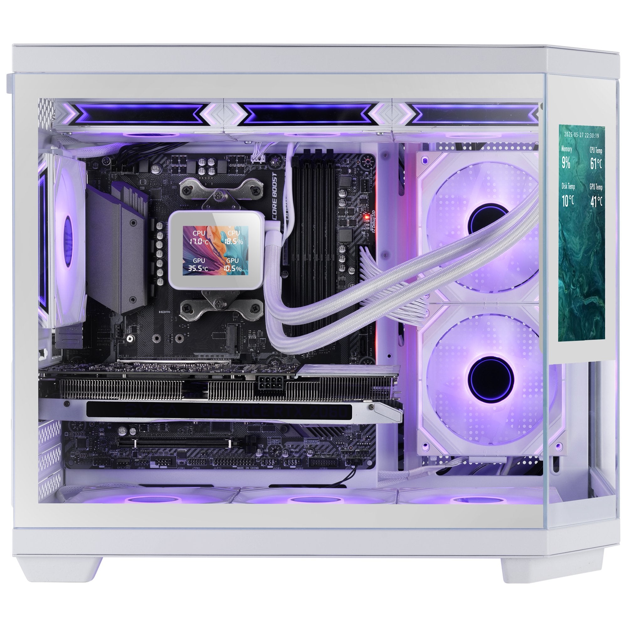 EAN 8435693113157 - Mars Gaming MC3TCORELCDMW carcasa de ordenador Mini Tower Blanco imagen 2