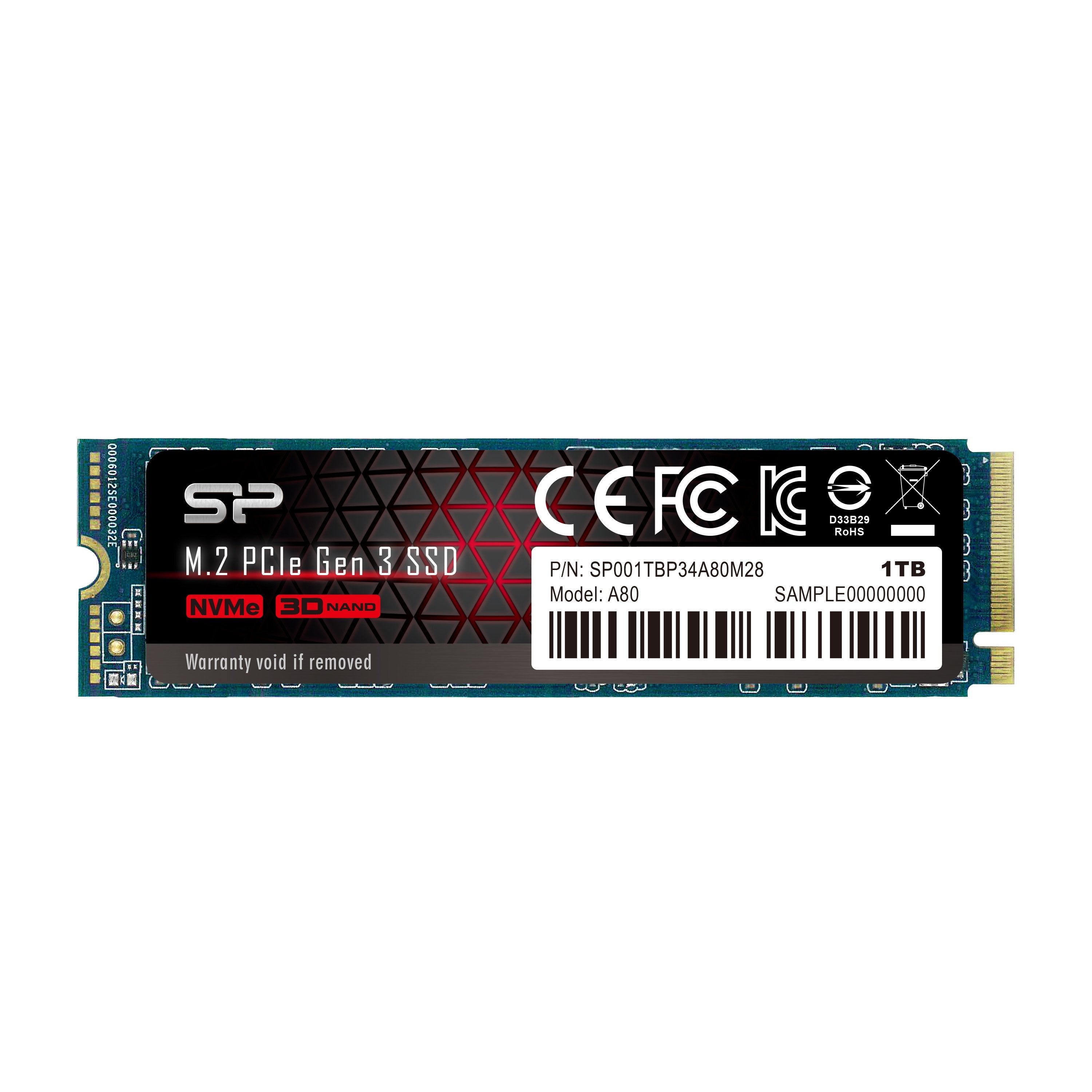 EAN 4713436123774 - Silicon Power P34A80 1,02 TB M.2 PCI Express 3.0 NVMe SLC imagen 1