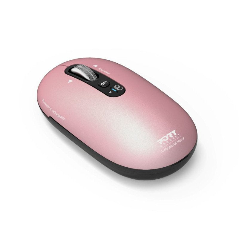 Port Connect Wireless & Bluetooth Rechargeable Pure Mac Mouse, Copper Rose