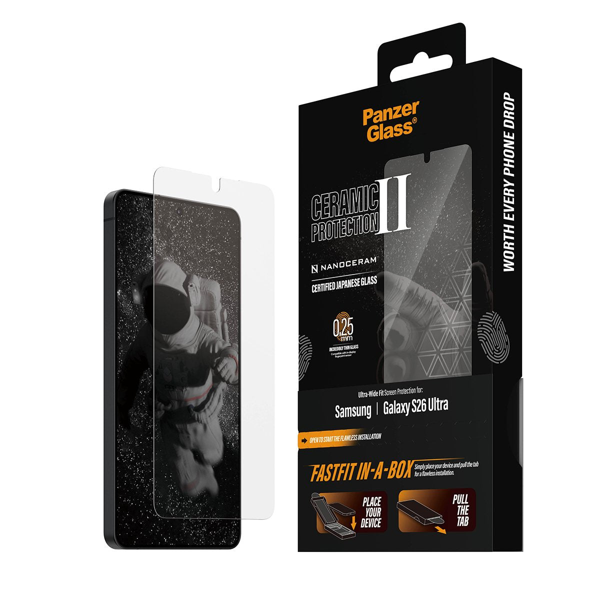 EAN 5715685039447 - PanzerGlass ® Ceramic Screen Protector Samsung Galaxy S26 Ultra | Ultra-Wide Fit w. Fastfit in-a-box Prot imagen 6