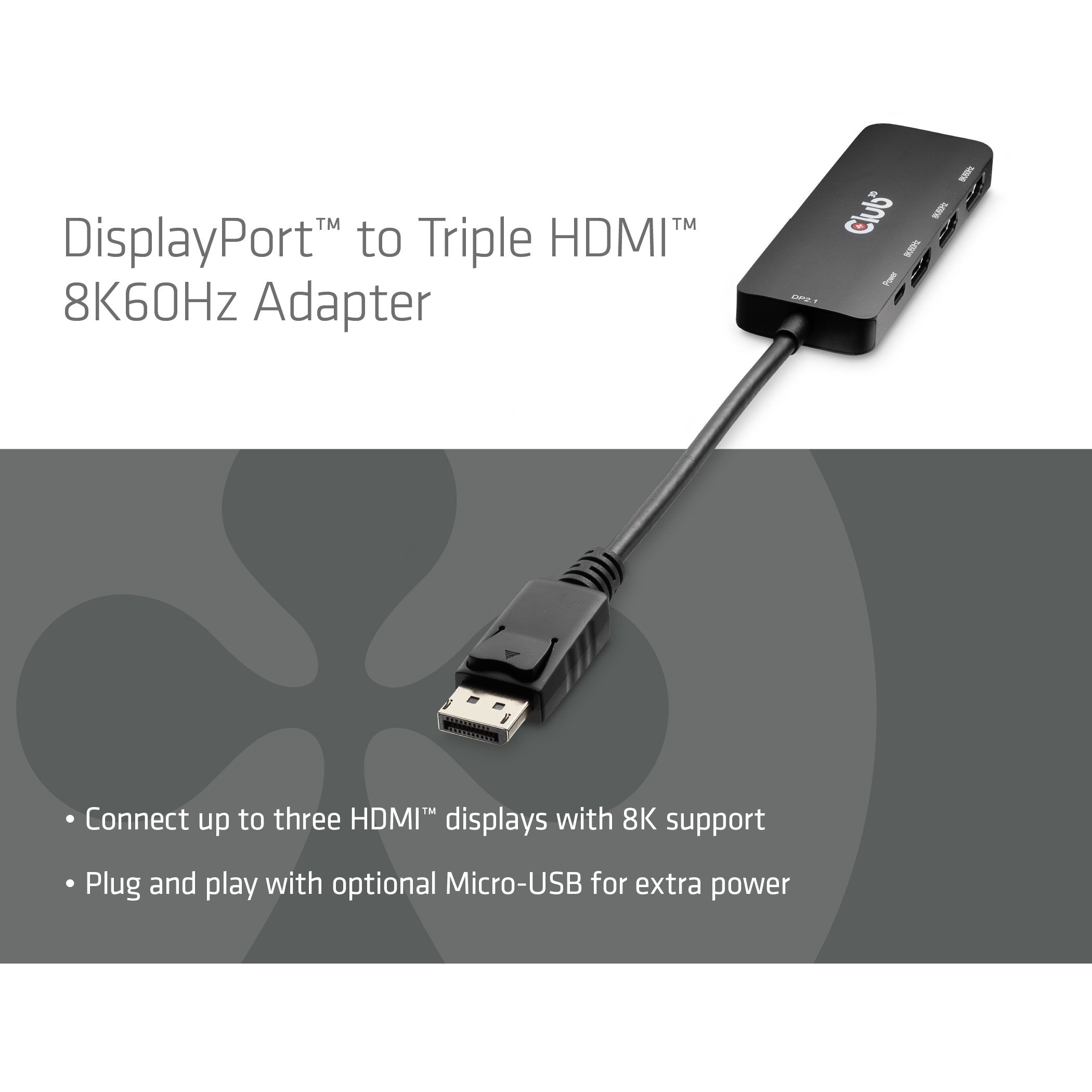 EAN 8719214473471 - CLUB3D CSV-7330 hub de interfaz 13,5 Mbit/s Negro imagen 7