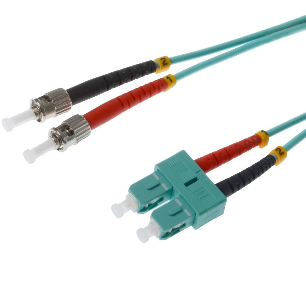 Helos Lwl Cable De Red Sc/St Duplex 50/125?M Om3 Aqua 1,0m