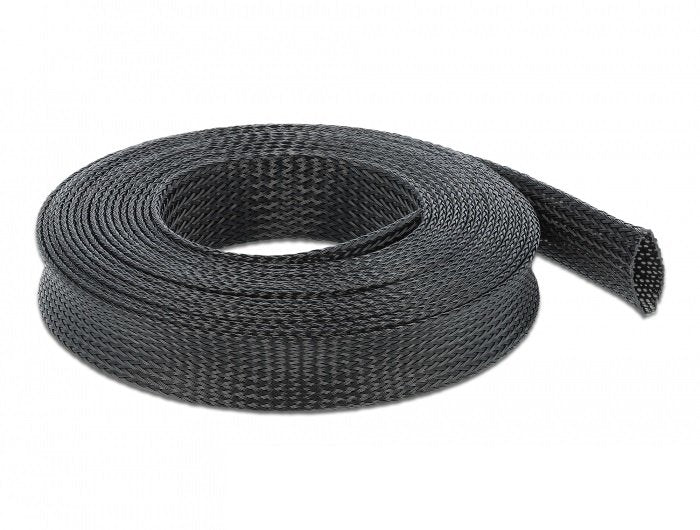 Delock Funda Trenzada 10 M X 25 Mm Negro