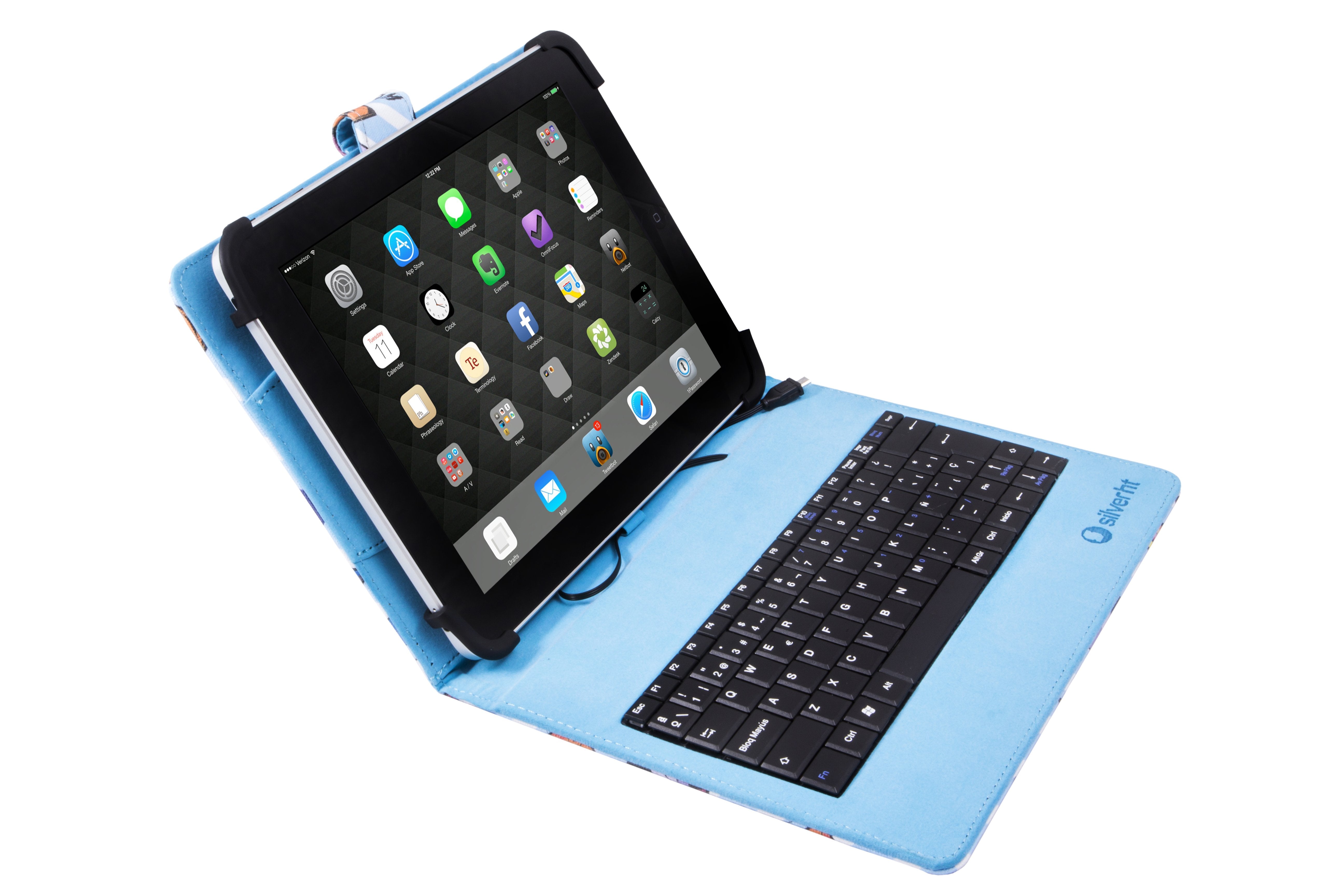 Funda Universal Estampada Silver Ht Para Tablet 9-10.1"+ Teclado Micro Usb Pixel Gamer