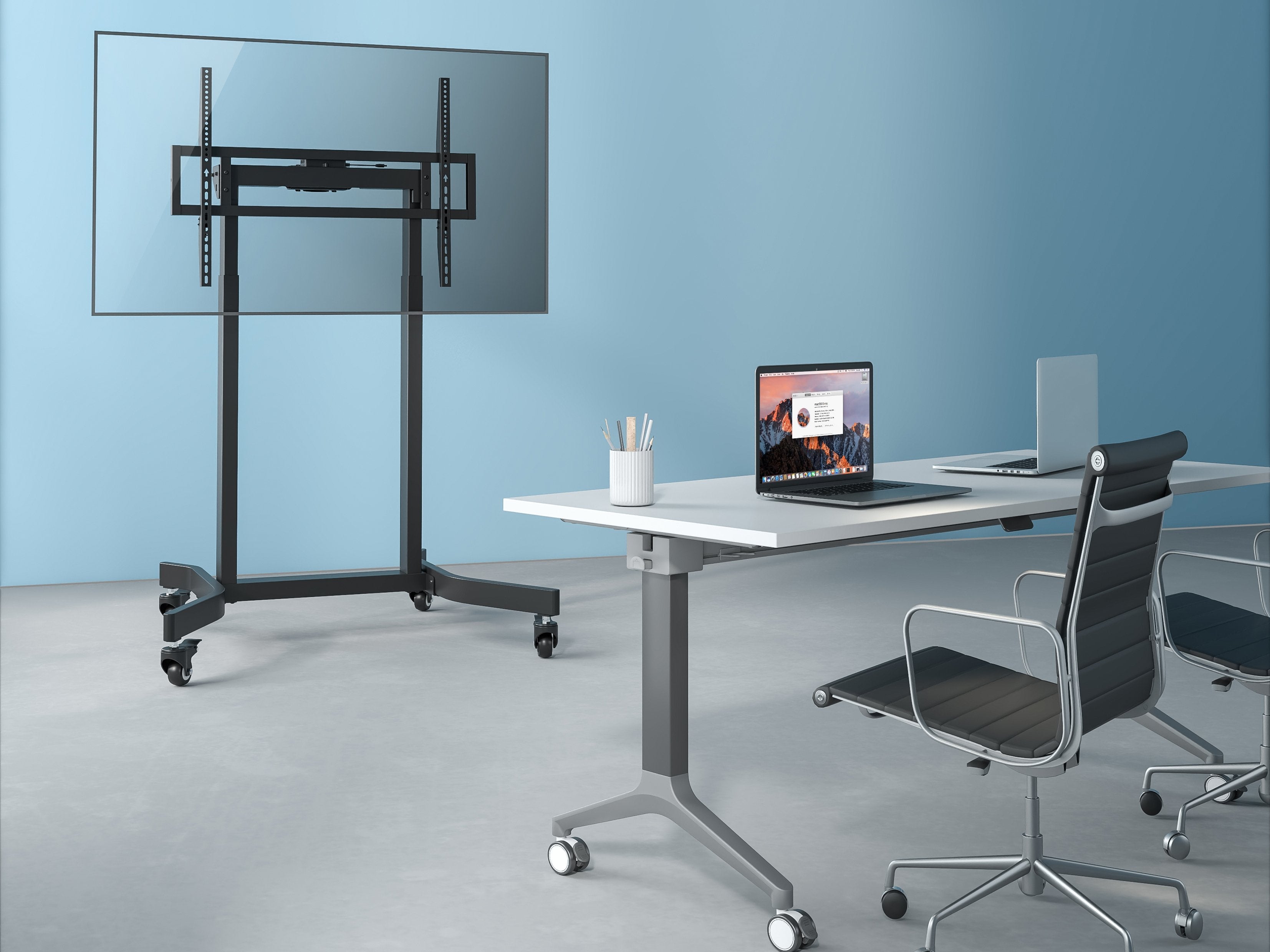 Soporte De Suelo Motorizado Equip 650632 Pantalla 55"-100" Mando Distancia Vesa Max 800x600 Max120kg