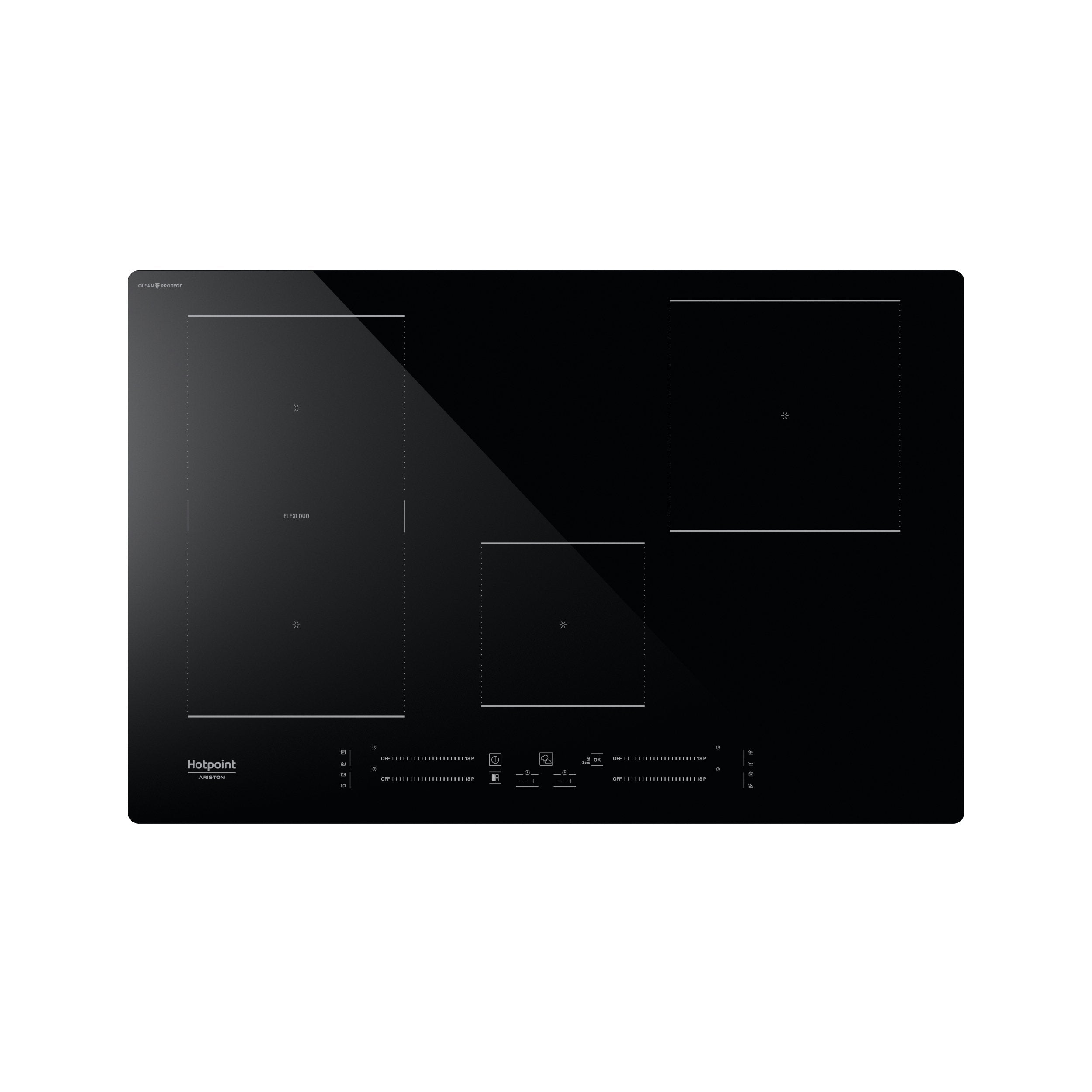 Placa Hotpoint Hs 1377c Cpne Negro Integrado 77 Cm Con De Inducción 4 Zona(S)