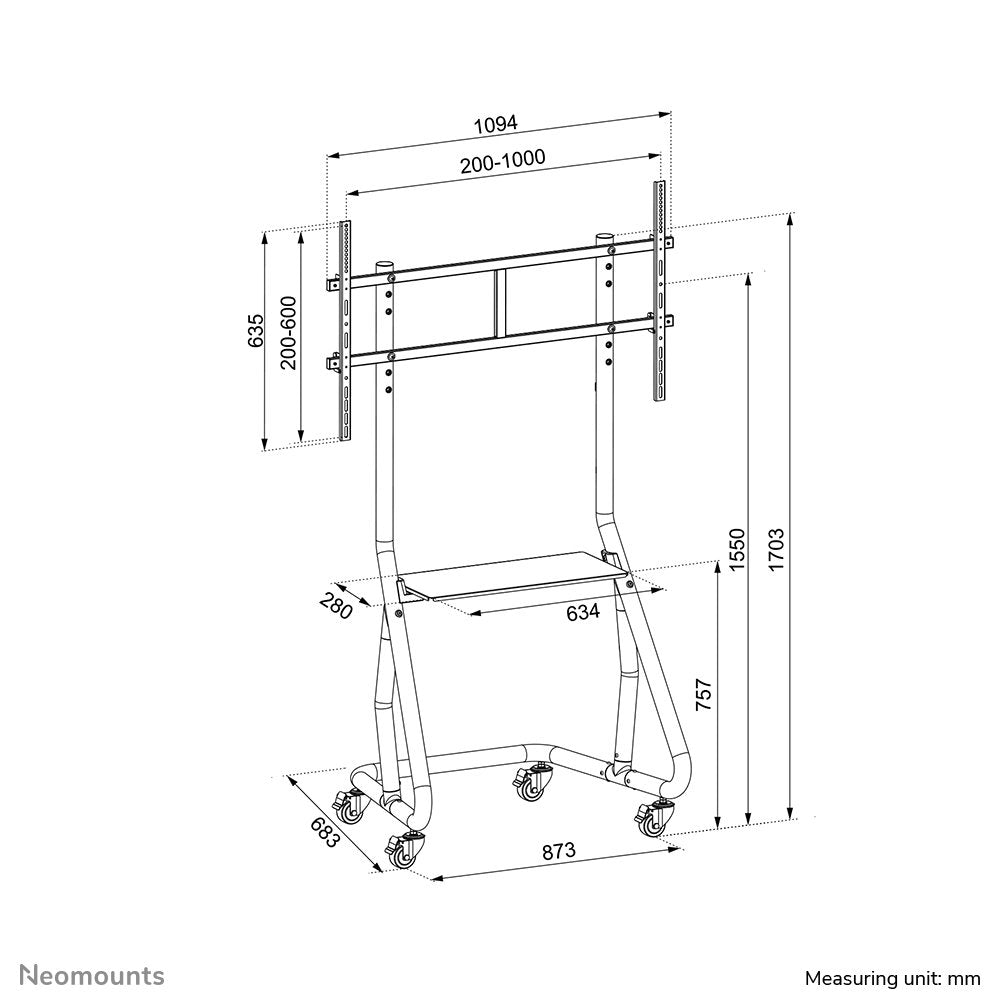 EAN 8717371447410 - Neomounts NS-M3800BLACK mueble y soporte para dispositivo multimedia Negro imagen 14