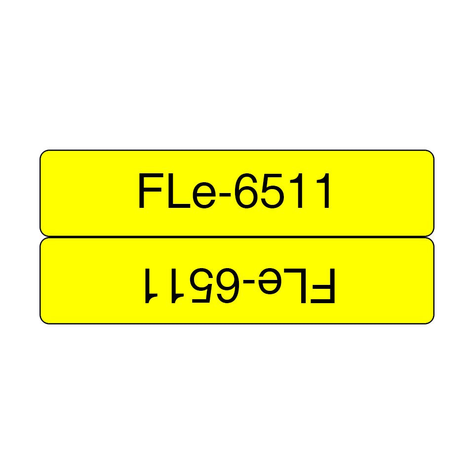 EAN 4977766769662 - Brother FLE-6511 cinta para impresora de etiquetas Negro sobre amarillo imagen 1