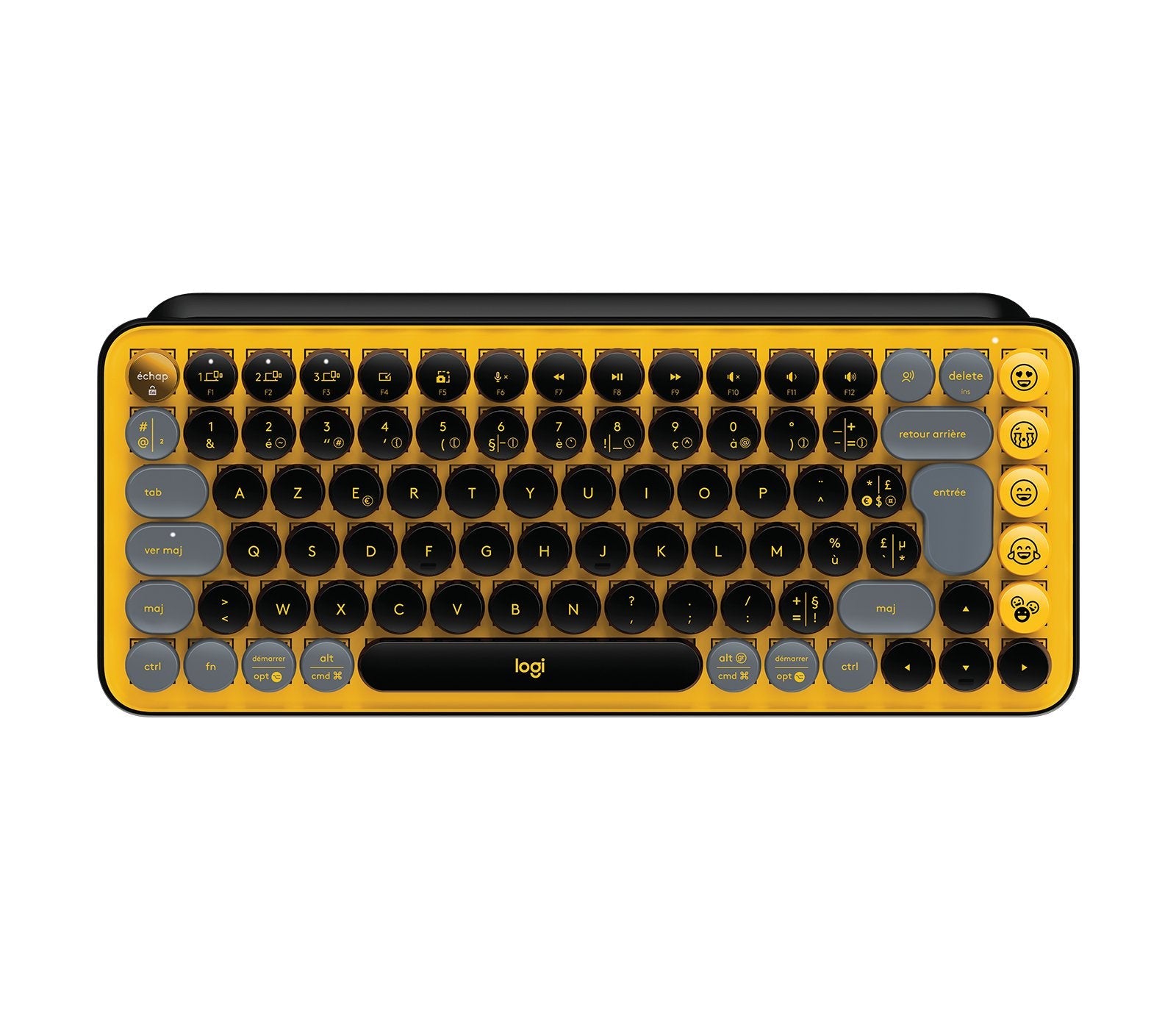 EAN 5099206101142 - Logitech 920-010722 teclado Universal RF Wireless + Bluetooth AZERTY Francés Negro, Gris, Amarillo imagen 3