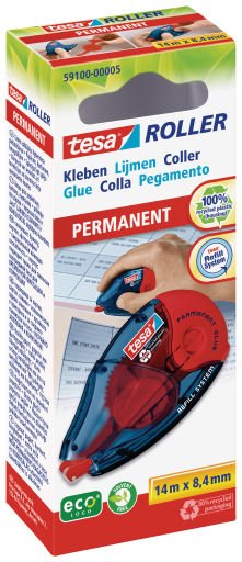 Tesa Kleberoller 14m 8,4mm Permanent Klebend Ecologo