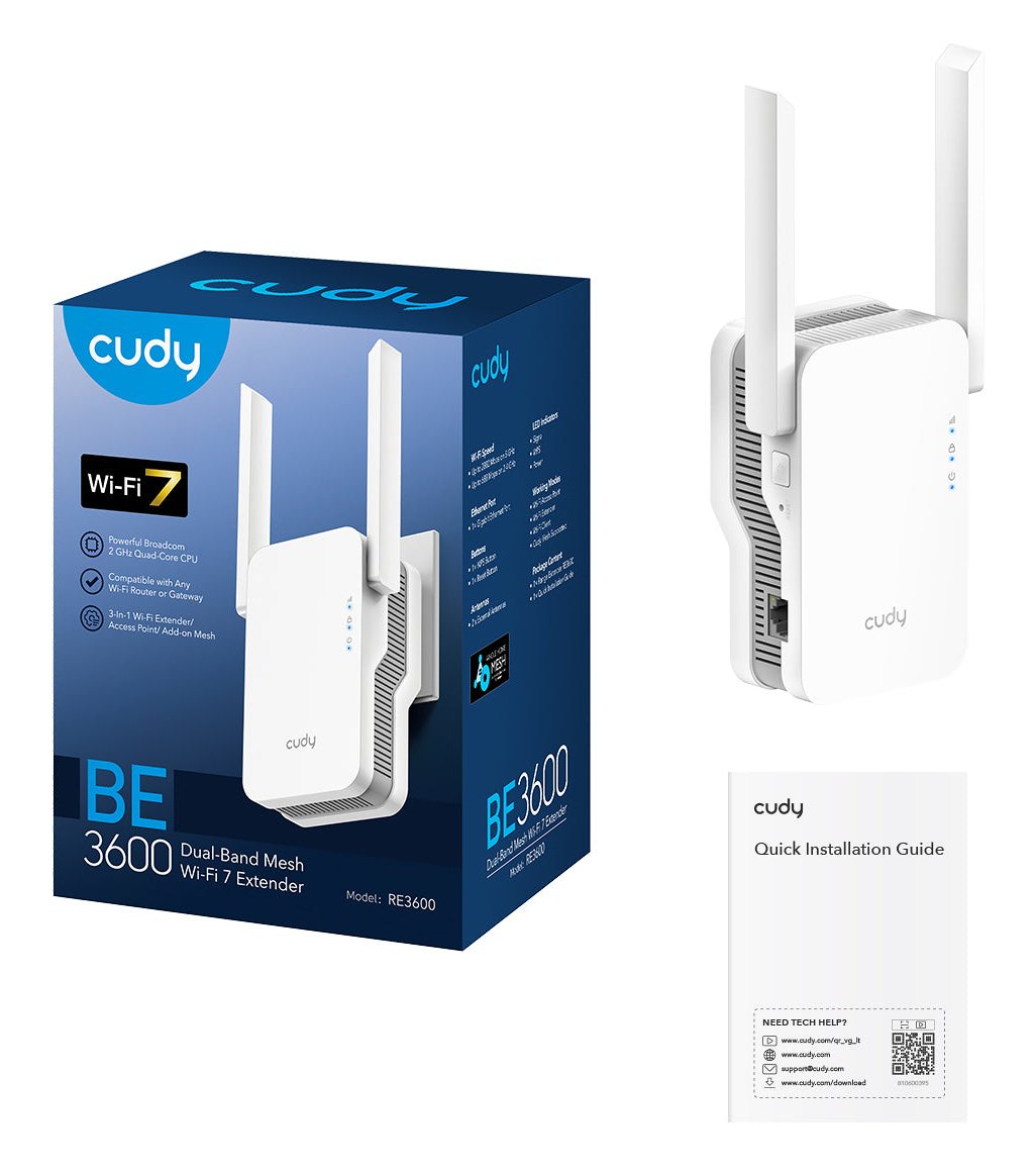 EAN 6971690793746 - Cudy RE3600 ampliador de red Repetidor de red Blanco imagen 5