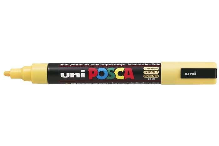 Posca Marcador Pc-5m No Permanente Punta Forma De Bala 1,8 - 2,5 Mm Amarillo Pajizo