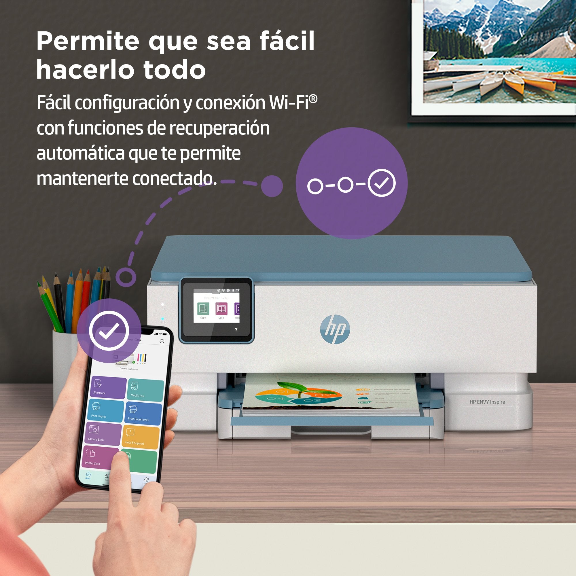 EAN 0195908882527 - HP ENVY Inspire 7221e All-in-One Printer Inyección de tinta térmica A4 4800 x 1200 DPI 15 ppm Wifi imagen 9