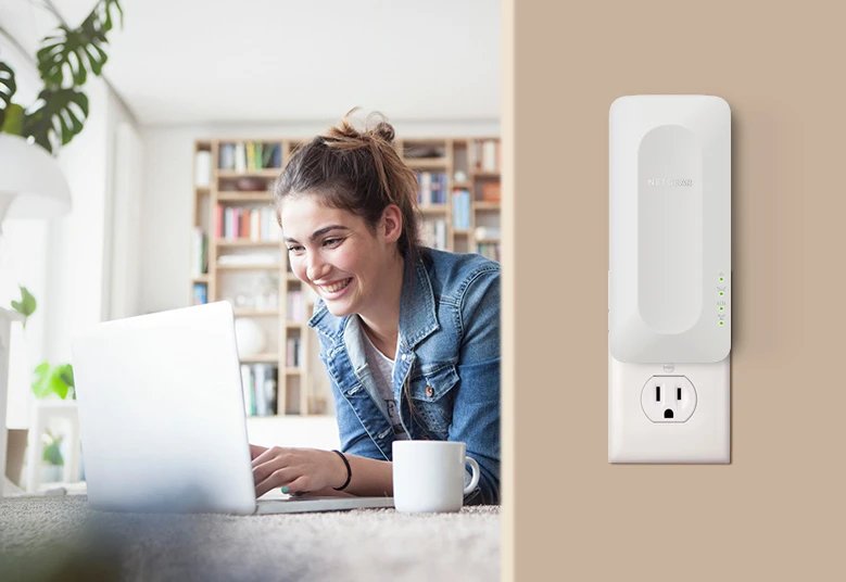 Netgear Eax17 Sistema Wi-Fi (Extensor) Hasta 1500 Pies Cuadrados Malla 1gbe Wi-Fi 6 Doble Banda Conectable En La Pared Para Netgear Ax3000