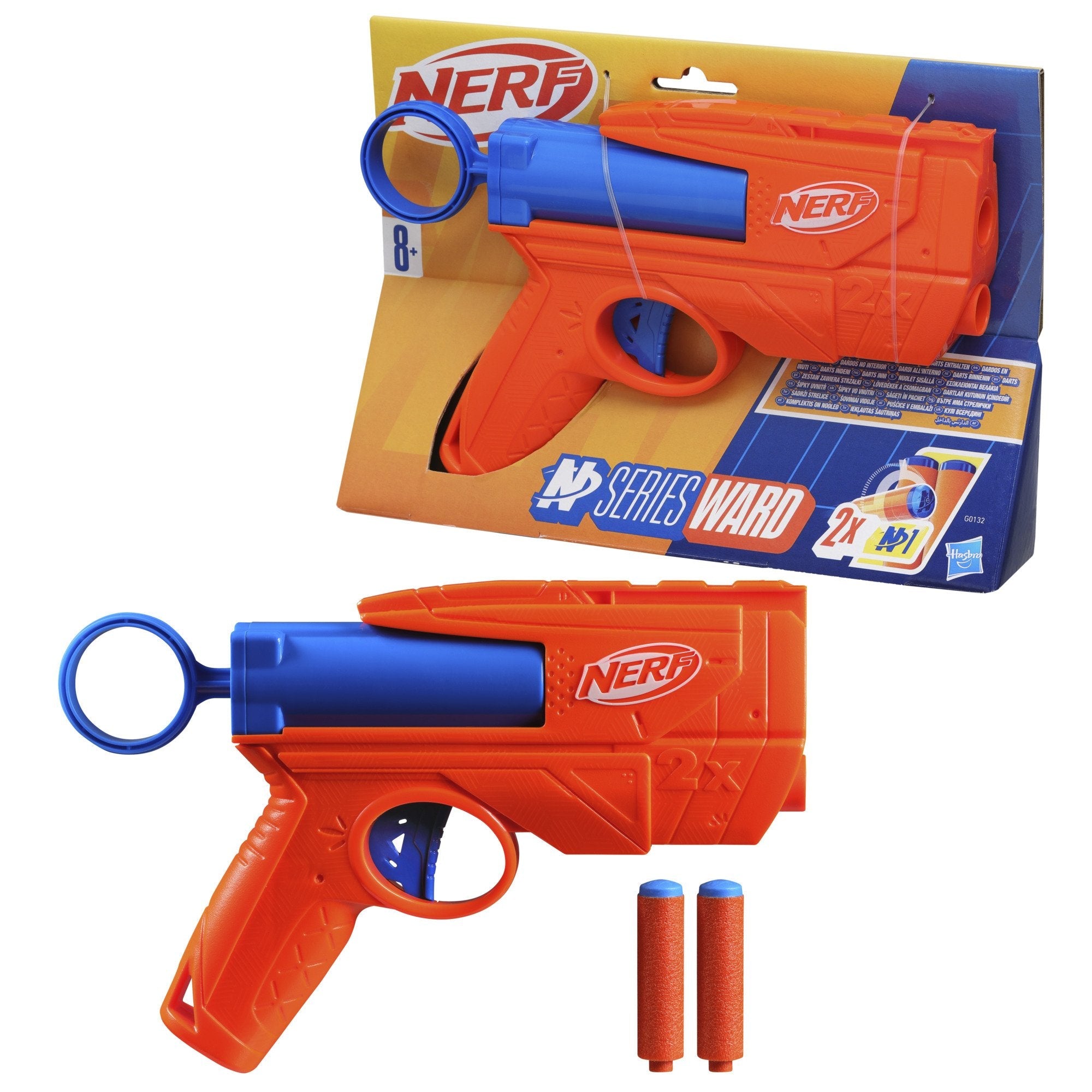 Nerf Nerf N Series Ward, Lanzador De Dardos Azul/Naranja G0132eu4