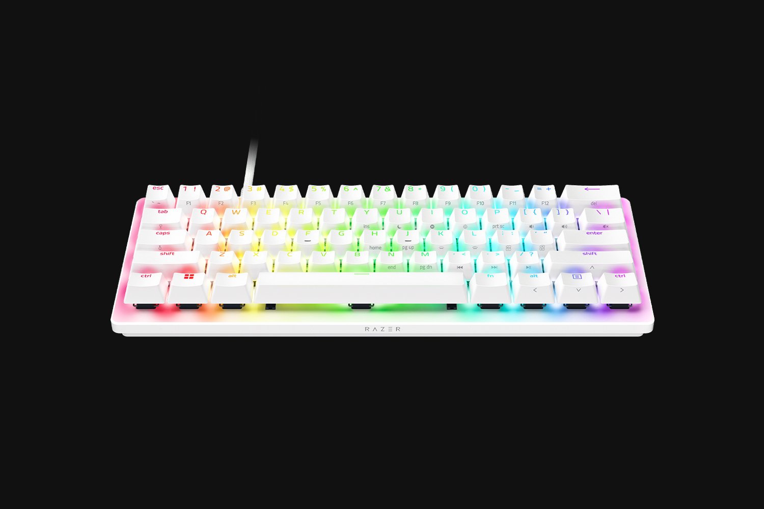 Teclado Razer Huntsman V3 Pro Tenkeyless - Blanco - Us Layout